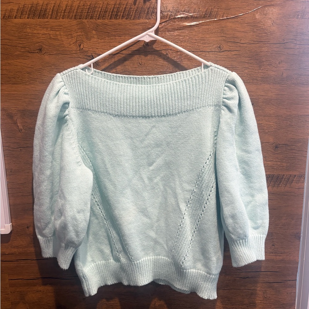 ADEAM Blossom Rib Knit Puff Sleeve Sweater - Picture 2 of 9